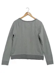 Vorschaubild 2 von Damen Sweatshirt Gr. L Grau mit Reißverschluss & Strasssteinen