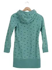Vorschaubild 2 von Mädchen Hoodie Kleid Gr. 146/152 Türkis Sterne Fleece