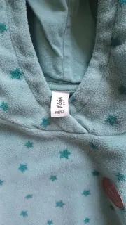 Vorschaubild 6 von Mädchen Hoodie Kleid Gr. 146/152 Türkis Sterne Fleece