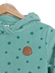 Vorschaubild 3 von Mädchen Hoodie Kleid Gr. 146/152 Türkis Sterne Fleece