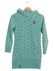 Vorschaubild 1 von Mädchen Hoodie Kleid Gr. 146/152 Türkis Sterne Fleece