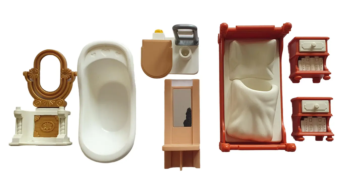 PLAYMOBIL Badezimmer Schlafzimmer Einrichtung Puppenhaus Möbel Märchen