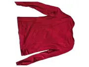 Vorschaubild 2 von Damen Langarmshirt Gr. 38 M Rot Casual Schriftzug