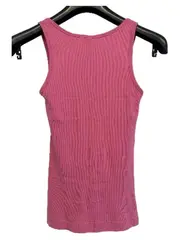 Vorschaubild 2 von Damen Unterhemd Tank Top Pink Rippstrick Gr. M Baumwolle