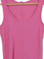 Vorschaubild 3 von Damen Unterhemd Tank Top Pink Rippstrick Gr. M Baumwolle
