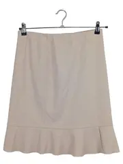 Vorschaubild 1 von Damen A-Linienrock Gr. 38 Beige Wolle Kaschmir Feminin