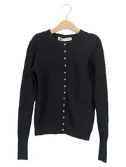 Vorschaubild 1 von Damen Strickjacke Schwarz Klassisch Zopfstrickmuster Gr. 36/S