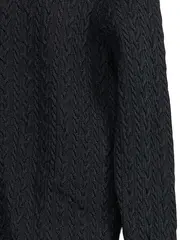 Vorschaubild 6 von Damen Strickjacke Schwarz Klassisch Zopfstrickmuster Gr. 36/S