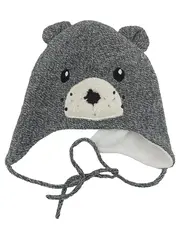 Vorschaubild 1 von Kinder Mütze Bär Grau Größe 42-44