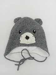Vorschaubild 2 von Kinder Mütze Bär Grau Größe 42-44