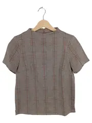 Vorschaubild 1 von Damen T-Shirt Kariert Mehrfarbig Kurzarm Klassisch Gr. 38/M