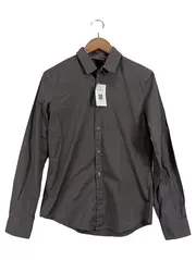 Vorschaubild 1 von Business Hemd Herren Gr. S grau Langarm Baumwolle Slim