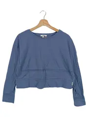 Vorschaubild 1 von Damen Langarmshirt Gr. 36/S Blau Casual Basic Baumwolle