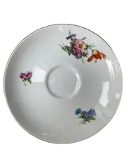 Vorschaubild 1 von KAISER Untertasse Teller Porzellan Weiß Blumenmuster Klassisch
