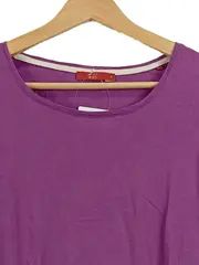 Vorschaubild 8 von EDC Damen Langarmshirt Gr. 36/S Lila Casual Baumwolle Uni