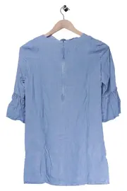 Vorschaubild 2 von Damen Freizeitkleid Blau Gr. 38/M Tunikakleid Casual Rüschenärmel