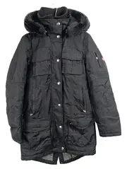 Vorschaubild 1 von Schneezauber Damen Parka Winterjacke Gr. XS Schwarz Fellkapuze