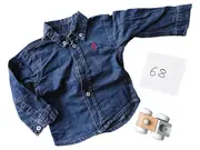 Vorschaubild 1 von Kinder Hemd Gr. 68 Blau Casual Baby Freizeithemd Baumwolle