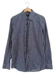 Vorschaubild 1 von Herrenhemd Slim Fit Langarm Gr. 40 Blau Geometrisch Business