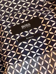 Vorschaubild 2 von Herrenhemd Slim Fit Langarm Gr. 40 Blau Geometrisch Business