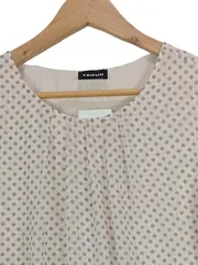 Vorschaubild 7 von Damen Bluse Gr. 40 L Beige Grafisches Muster Polyester Modern