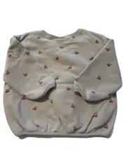 Vorschaubild 3 von Kinder Sweatshirt Kirschen Muster Gr. 104 Mintgrün Baumwolle