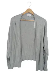 Vorschaubild 1 von Damen Strickjacke Cardigan Gr. 44 XXL Grau Basic Langarm