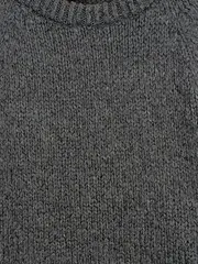 Vorschaubild 2 von Damen Pullover Gr. 38/M Grau Casual Strickmuster Langarm