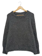 Vorschaubild 1 von Damen Pullover Gr. 38/M Grau Casual Strickmuster Langarm