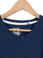 Vorschaubild 2 von Herren T-Shirt Route 66 Blau Gr. L Casual Logo-Print