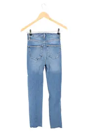 Vorschaubild 2 von Damen Jeans Slim Fit Gr. 32/XXS Blau High Waist Destroyed Casual