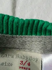 Vorschaubild 5 von Kinder Pullover Grün Gr. 104 Casual Sweatshirt mit Zahlenapplikation