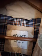 Vorschaubild 3 von Damen Trenchcoat Beige Gr. 38 Klassischer Baumwollmantel