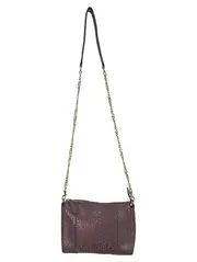 Vorschaubild 1 von 1981 Damen Umhängetasche Lila Logo-Print Kettenschulterriemen Elegant