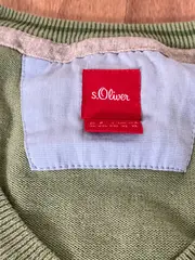 Vorschaubild 5 von Herren Pullover Langarm Uni Grün Gr. 42 Baumwolle Casual