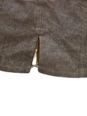 Vorschaubild 5 von Damen Übergangsmantel Gr. 40 Wolle Fischgrät Kapuze Beige