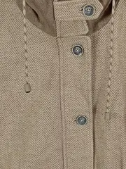 Vorschaubild 4 von Damen Übergangsmantel Gr. 40 Wolle Fischgrät Kapuze Beige