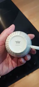 Vorschaubild 4 von Thomas Germany Kaffeetasse mit Untertasse Porzellan Braun Gestreift Modern