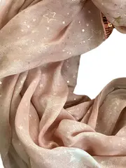 Vorschaubild 4 von Damen Schal Rosa Sterne Pailletten Polyester Freizeit