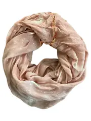 Vorschaubild 2 von Damen Schal Rosa Sterne Pailletten Polyester Freizeit