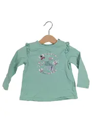 Vorschaubild 1 von Mädchen Langarmshirt Gr. 74 Grün Schmetterlinge little FRIENDS