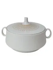 Vorschaubild 1 von Servierschüssel Weiß Elegant Goldmuster Porzellan 18cm