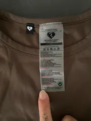Vorschaubild 6 von Damen Sport Shirt Gr. 38/M Braun Kurzarm Cropped