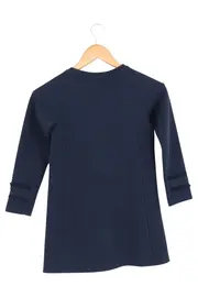Vorschaubild 2 von Damen Freizeitkleid Blau Gr. 38/M Casual Strukturmuster Langarm