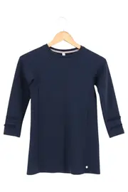 Vorschaubild 1 von Damen Freizeitkleid Blau Gr. 38/M Casual Strukturmuster Langarm