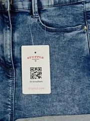 Vorschaubild 4 von High Waist Jeans Shorts Kinder Blau Gr. 128 Baumwolle Freizeit