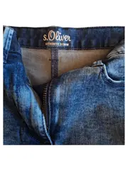 Vorschaubild 3 von High Waist Jeans Shorts Kinder Blau Gr. 128 Baumwolle Freizeit