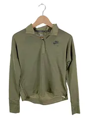 Vorschaubild 1 von Damen Poloshirt Gr. 36/S Oliv Sportlich Langarm