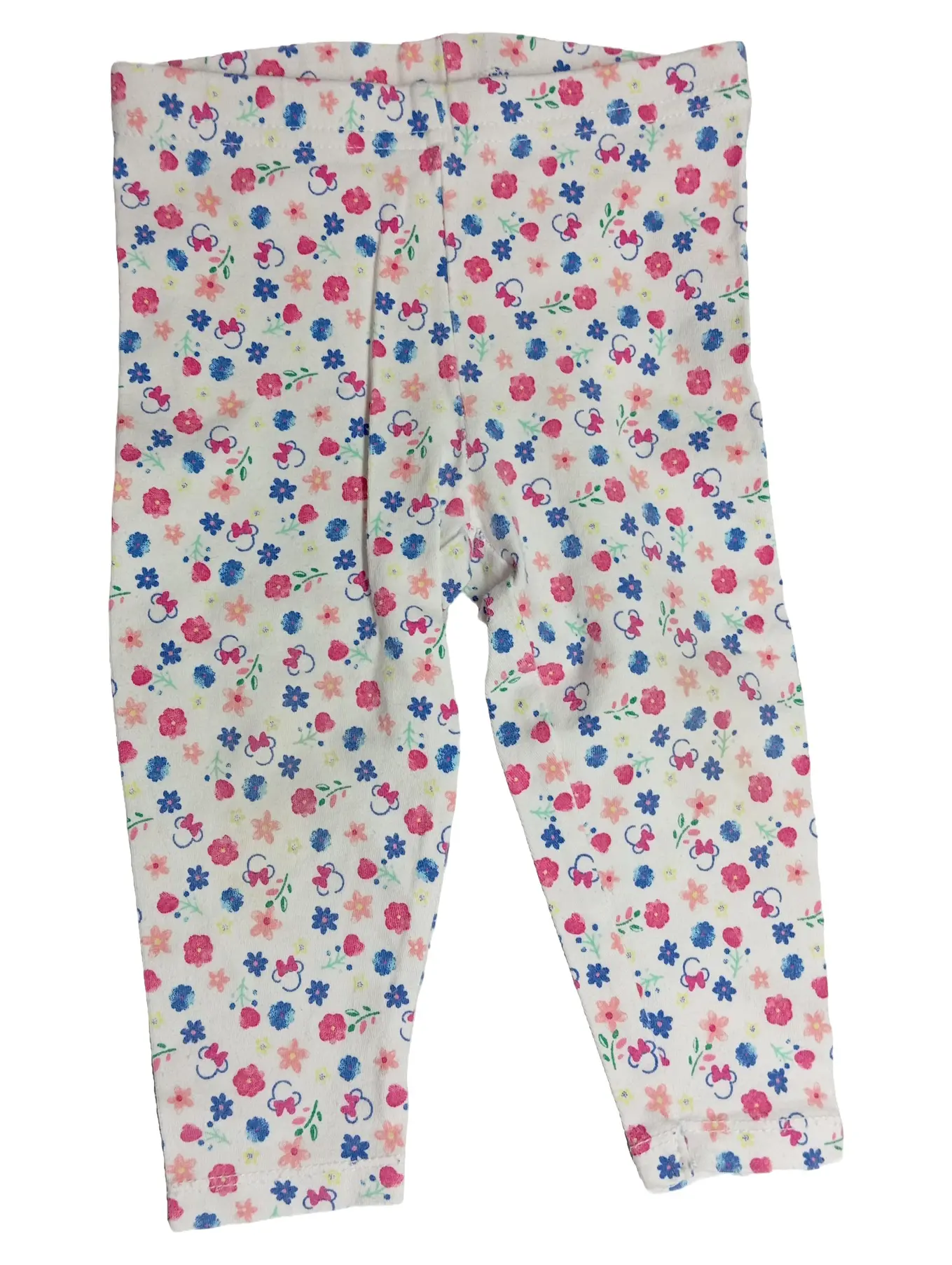 DISNEY BABY Mädchen Leggings Blumenmuster Gr. 80 Weiß Rosa Blau