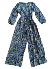 Vorschaubild 2 von Damen Jumpsuit Gr. 40 Mehrfarbig Bohemian Blumen Animal Print
